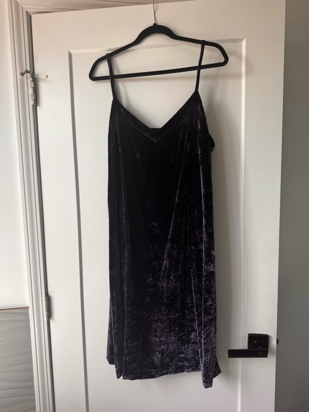 Anthropologie Velvet Slip Dress in Deep Plum